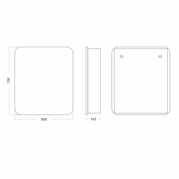 Зеркало-шкаф Sanita Luxe Newline 60 ZNLN60